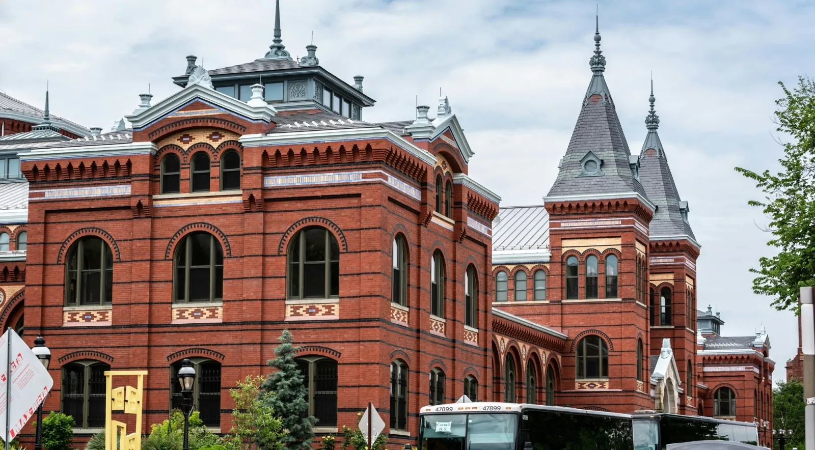 The red-brick Smithsonian Arts and Industries Building on the National Mall