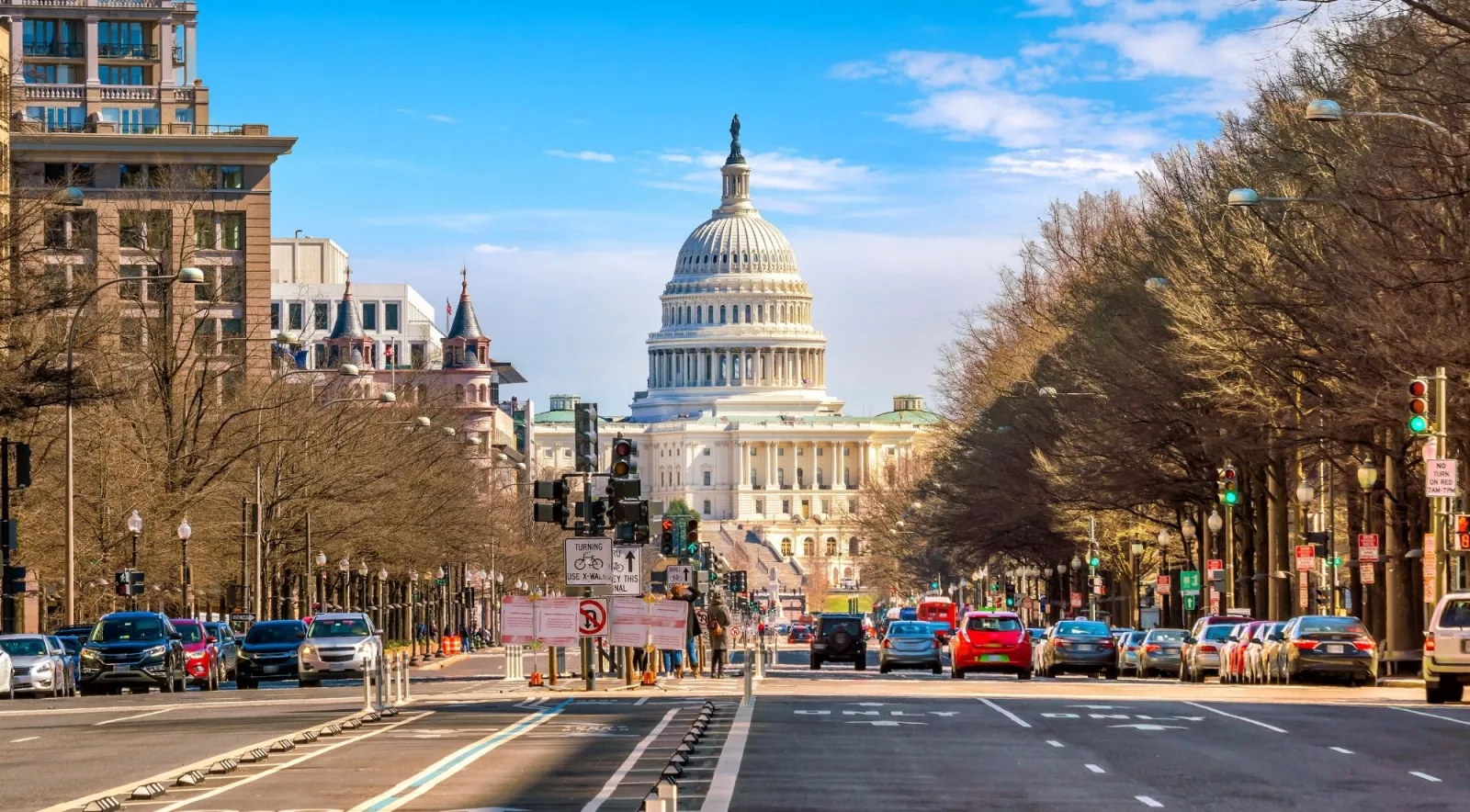 Pennsylvania Avenue leading to the U.S. Capitol