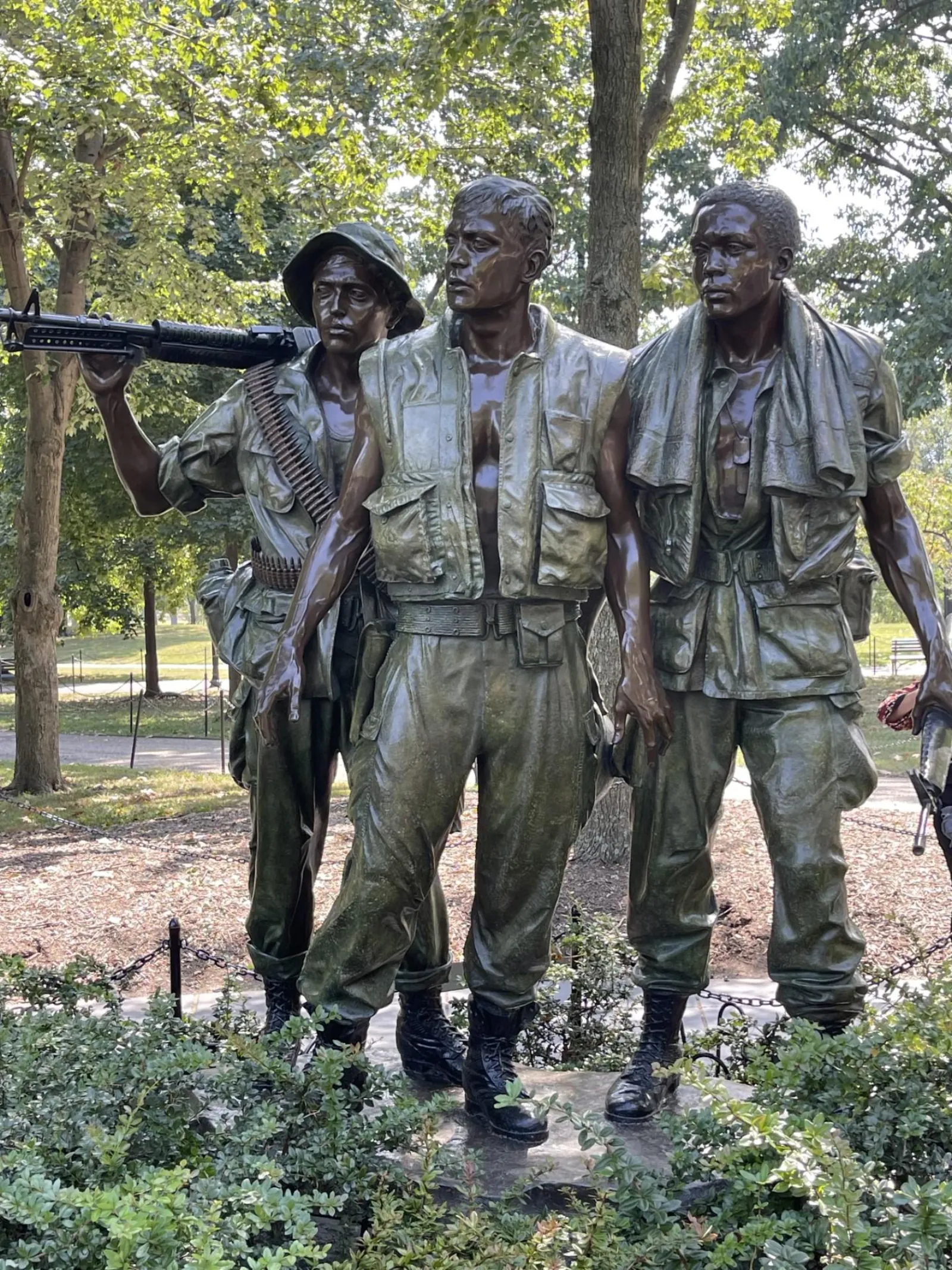 The Three Servicemen statue at the Vietnam Veterans Memorial