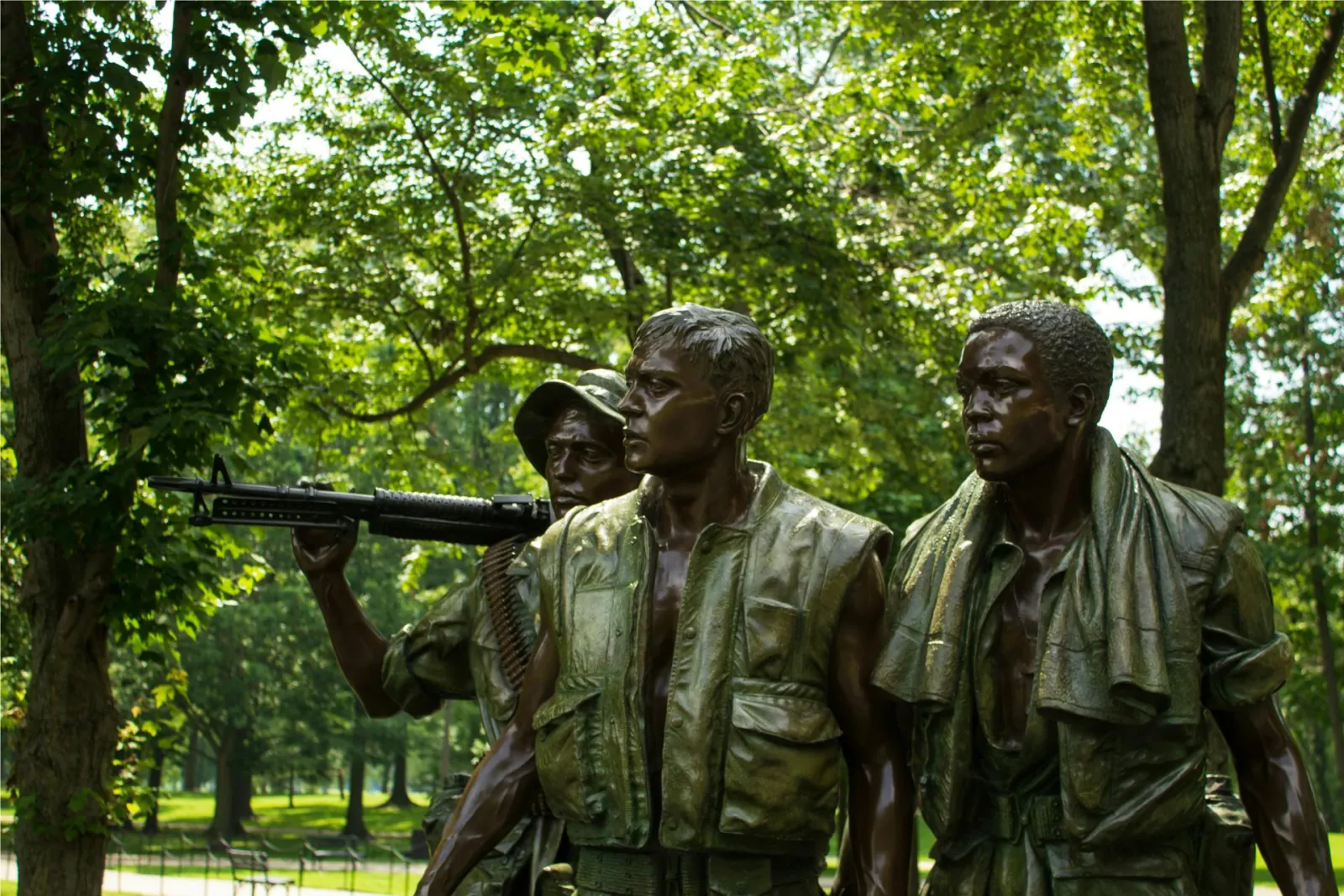 The Three Servicemen statue at the Vietnam Veterans Memorial